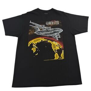Vintage 1993 Blackbird Intl C-17 Globemaster III Military Airplane Shirt USAF XL